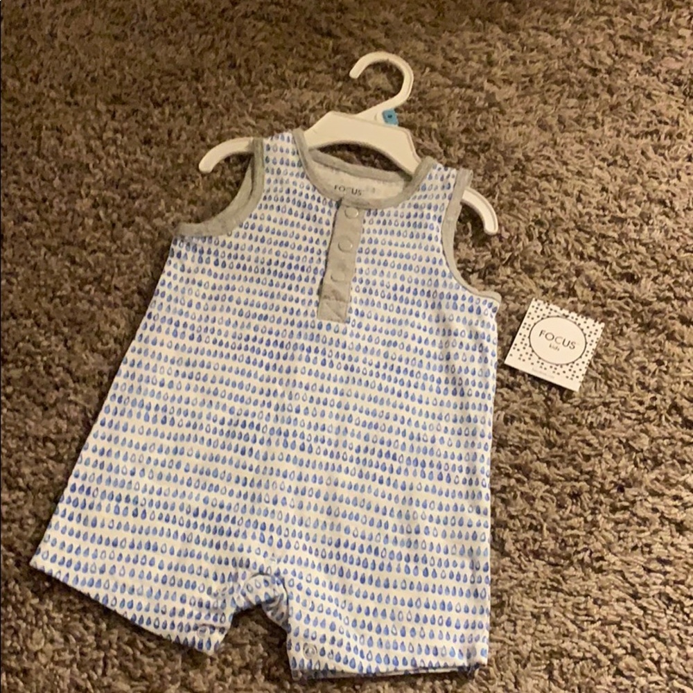 FOCUS kids one piece tank with rain drops